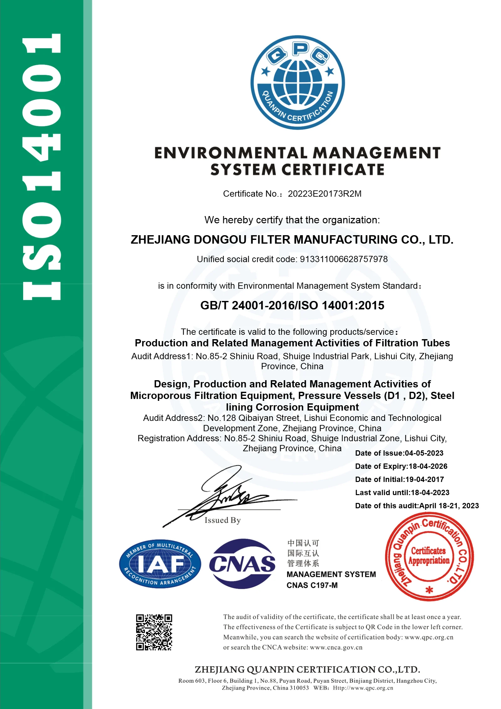 Company 10 ISO 14001